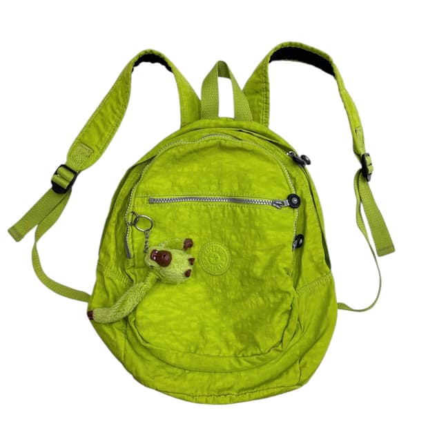 키플링 y2k 라임 미듐백팩