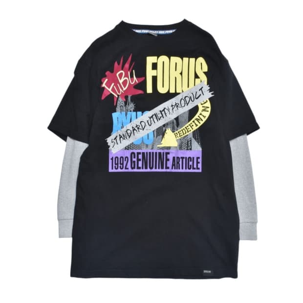 00S FUBU 후부 프린팅 긴팔 롱 슬리브 티셔츠 M25052629
