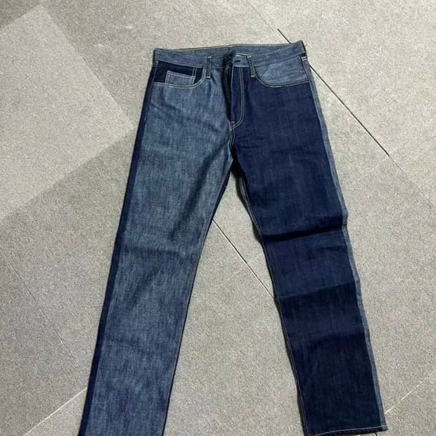 캐피탈 데님 배색팬츠