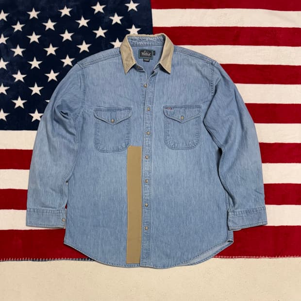 울리치데님셔츠woolrich denim shirt 빈티지데님셔츠 워크셔츠