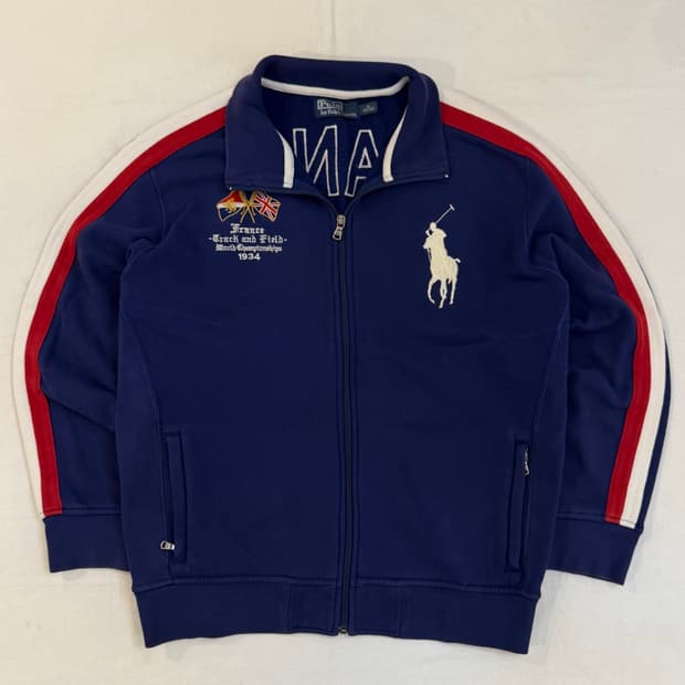 폴로 랄프로렌 빅포니 치프키프 프랑스 집업 져지 블루