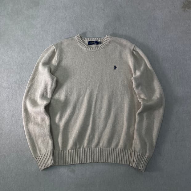 100 폴로랄프로렌 코튼 베이지 니트