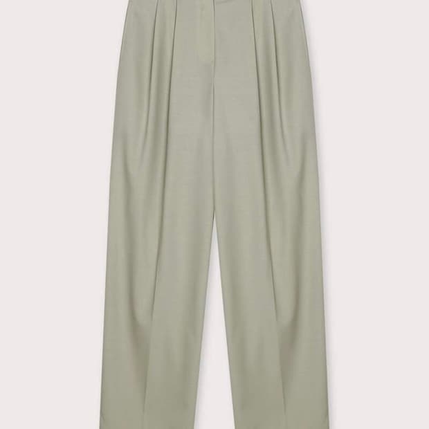 에토스 Plain Pintuck Trousers
