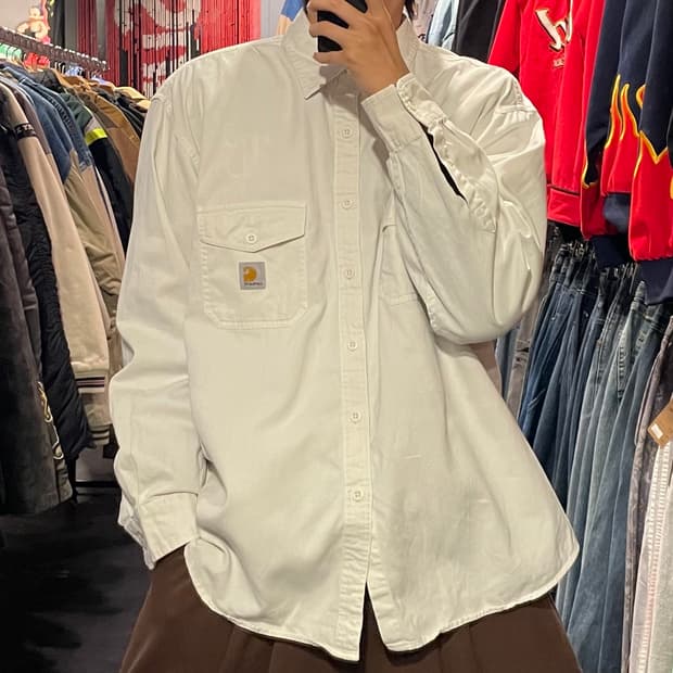 [IM] carhartt 칼하트 화이트 긴팔셔츠
