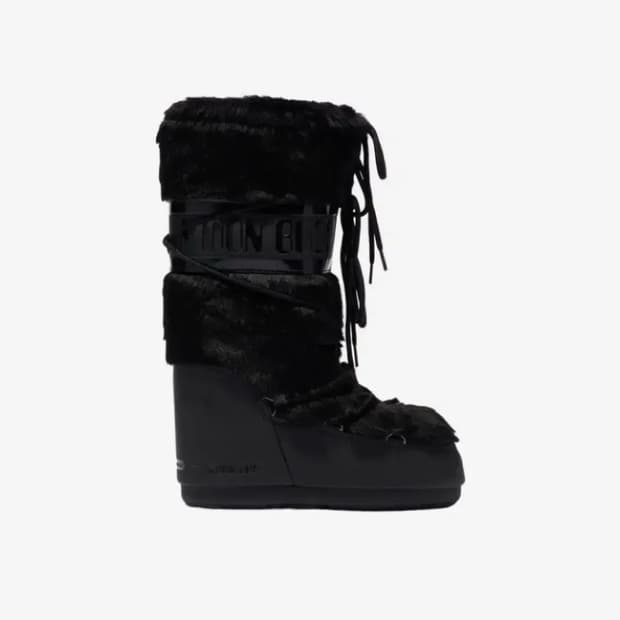 (새상품급) 문부츠 25FW 아이콘 페이크 퍼 부츠 블랙 35/38
