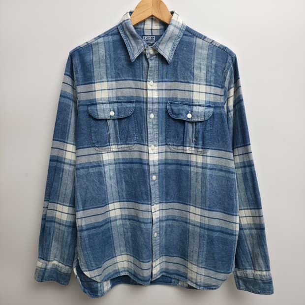 [M] 폴로 랄프로렌 플래드 트윌 워크 셔츠 신형 큐알 택