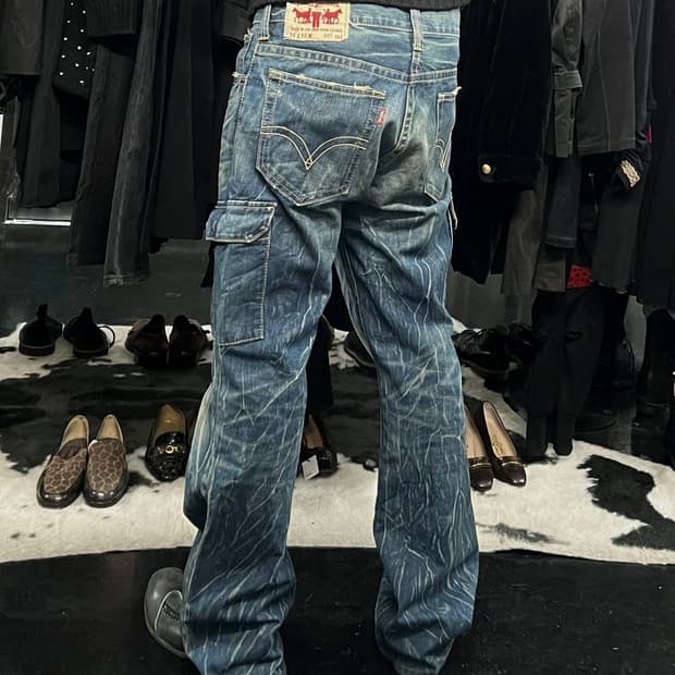 Levi's 708 W34 L32 스크래치 패턴 카고 팬츠
