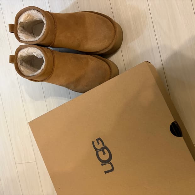 미국 UGG 어그 우먼 클래식 울트라미니 플랫폼 어그 부츠 체스트넛