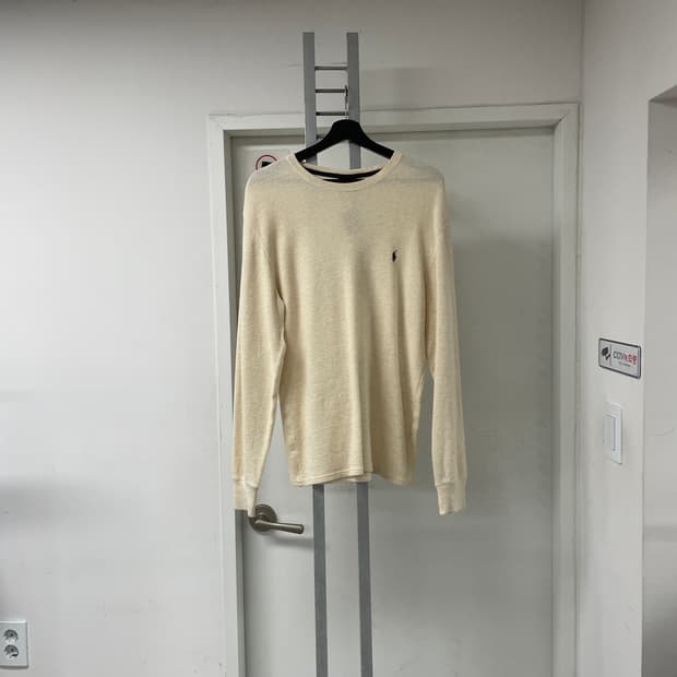 폴로 랄프로렌 와플 긴팔 티셔츠 베이지 S