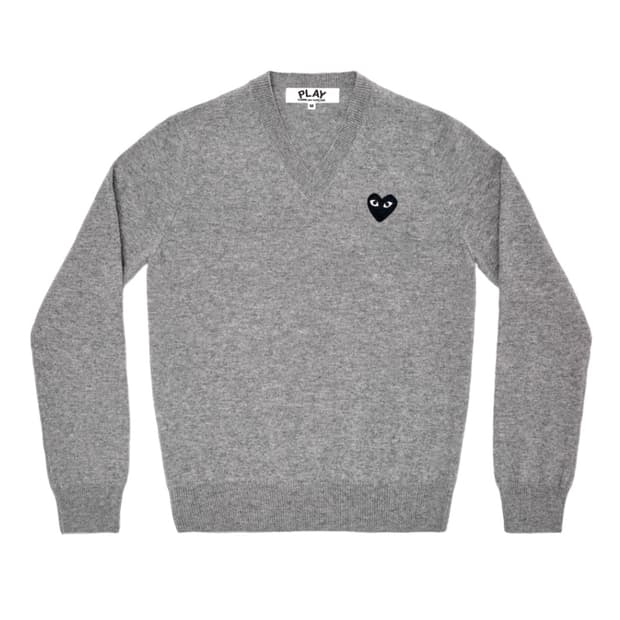 꼼데가르송 브이넥 니트