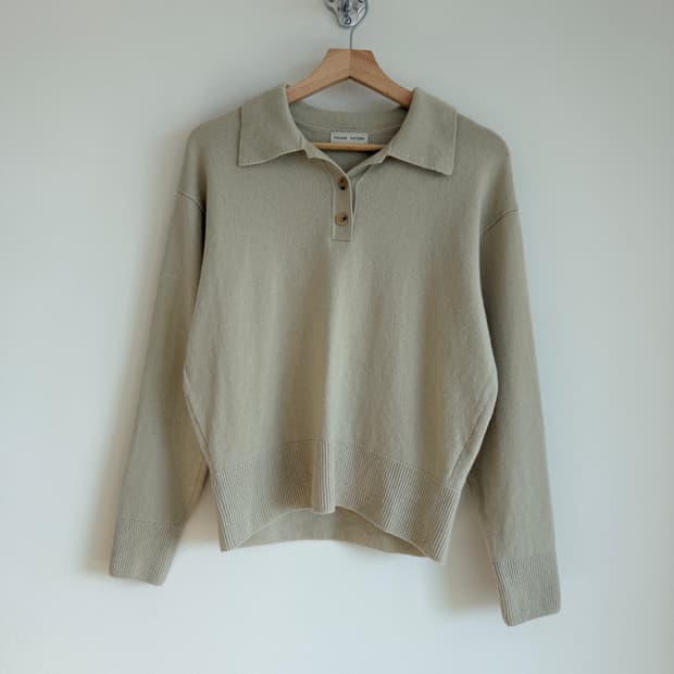 파사드패턴(FACADE PATERN) 하프 버튼업 니트