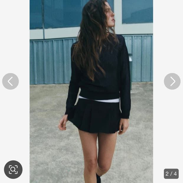 자라 파인 니트 세미 시스루 스웨터