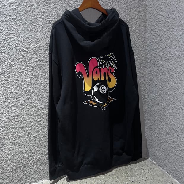 반스 8볼 로고 후드티