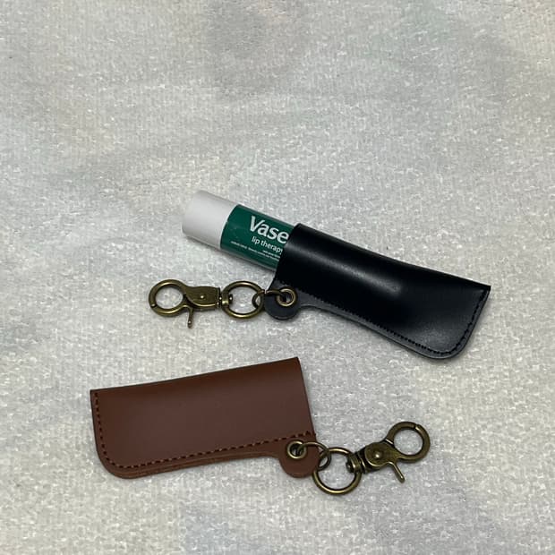 [새상품] 립밤 가죽 케이스 키링