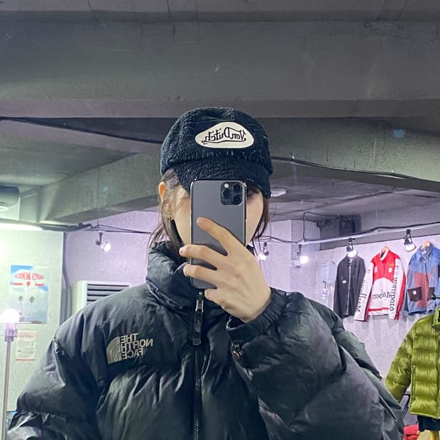 본더치 빅로고 패턴 양털 볼캡 B3312