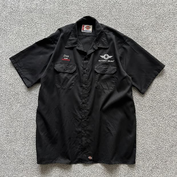 Dickies . 디키즈 투포켓 반팔 워크셔츠