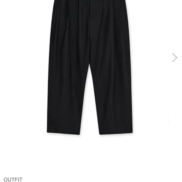 노운 스트라이프 와이드 테이퍼드 팬츠 2