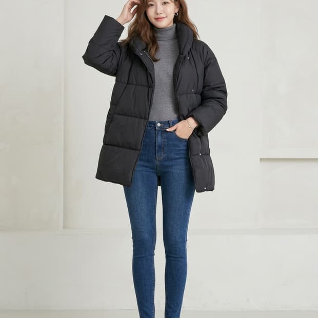 DENIM & SUPPLY Famph 하이넥 패딩 자켓