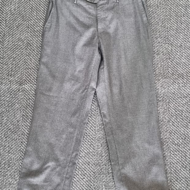 INCOTEX (by Slowear) — 그레이 울 혼방 슬랙스