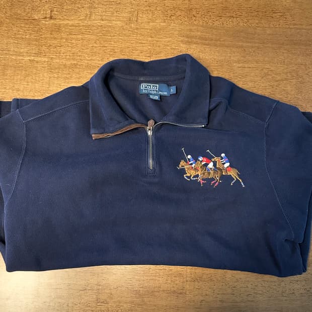 폴로랄프로렌 반집업 니트