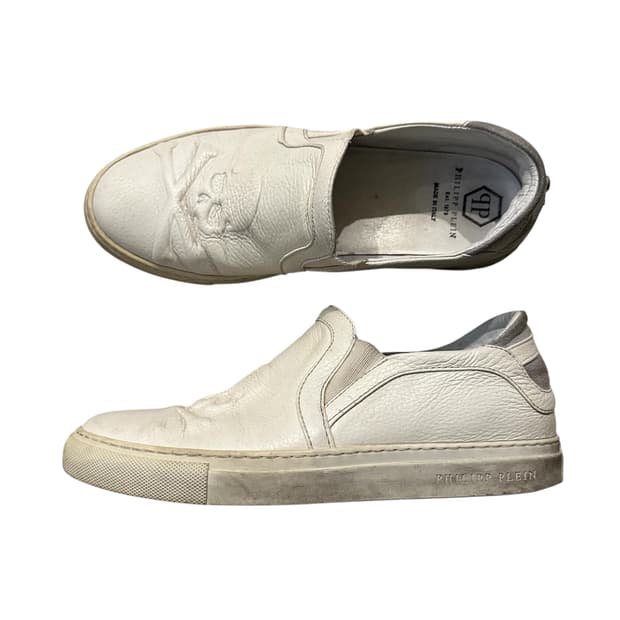 필립플레인(Philipp Plein) 레더 슬립온 스니커즈