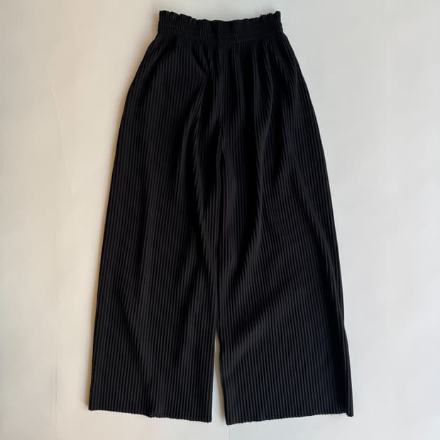 Black Pleated Wide Pants