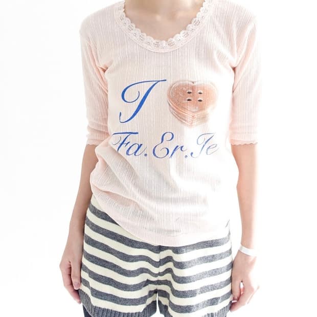 샵페어리 fa.er.ie lace T-shirt (pink)