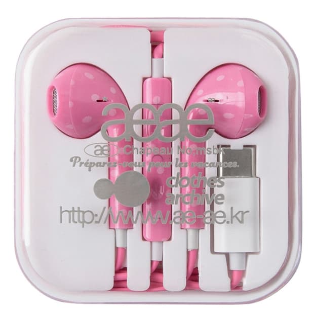 aeae 도트 이어폰 USB-C 새상품 핑크 하늘 민트 판매 양도 제시