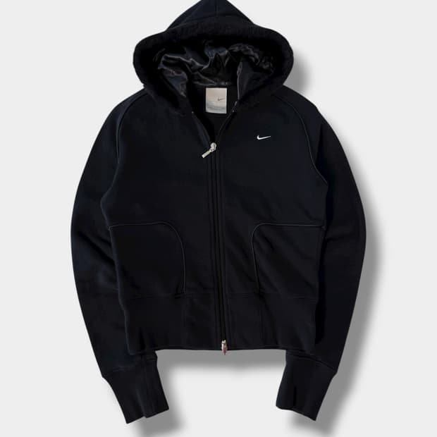 나이키 90‘s 울프죠 스우시 블랙 스웻 후드집업