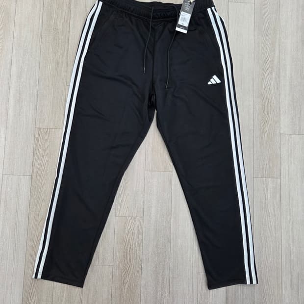 (새상품)아디다스 더블니트 블랙 삼선 트레이닝 바지 XL, ib8168 