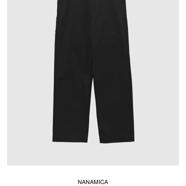 나나미카 와이드 스트레이트 치노 블랙 34
