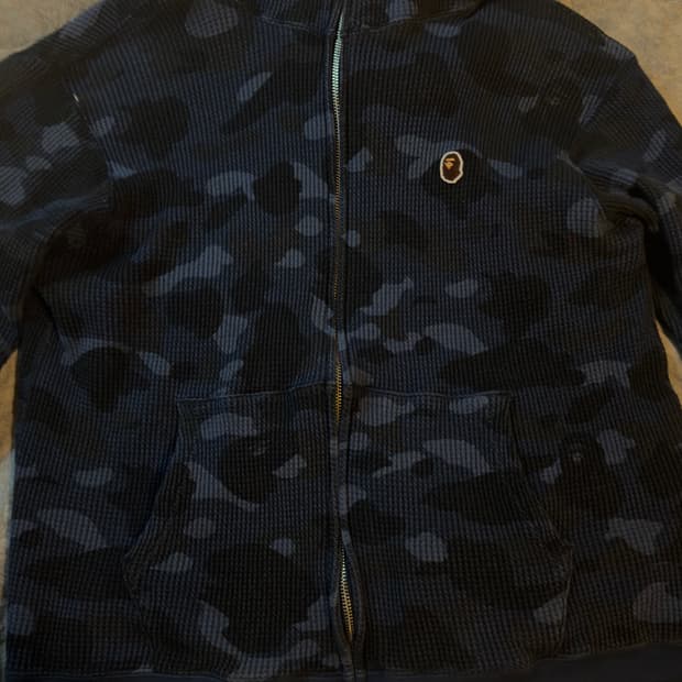 BAPE 베이프 카모 와플 후드 집업