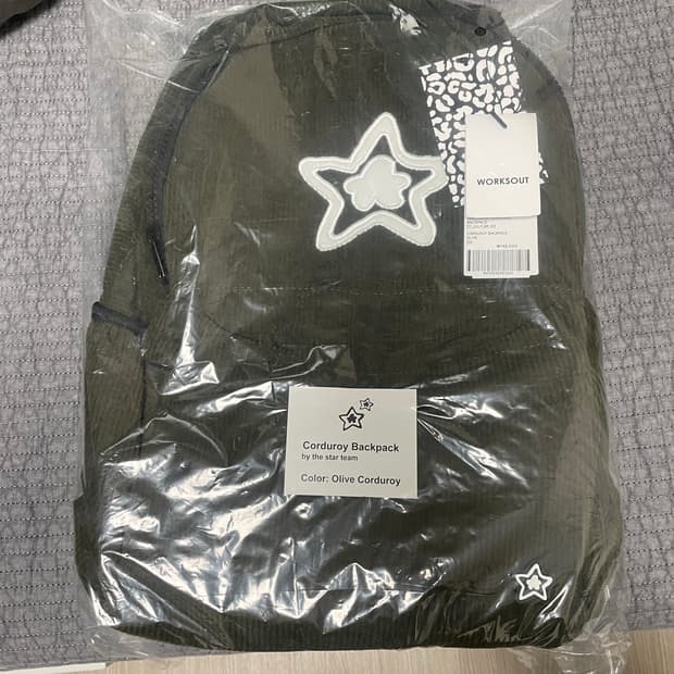 star team 스타팀 코듀로이 백팩 올리브
