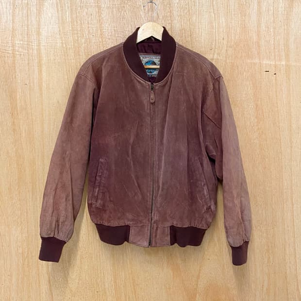 80's VTG hard faded suede blouson 하드 페이딩
