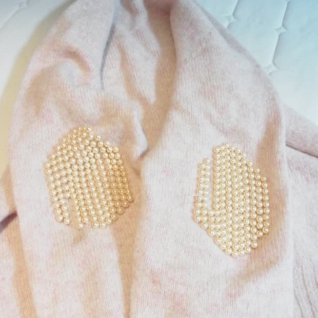 블레스 퍼 패치 니트