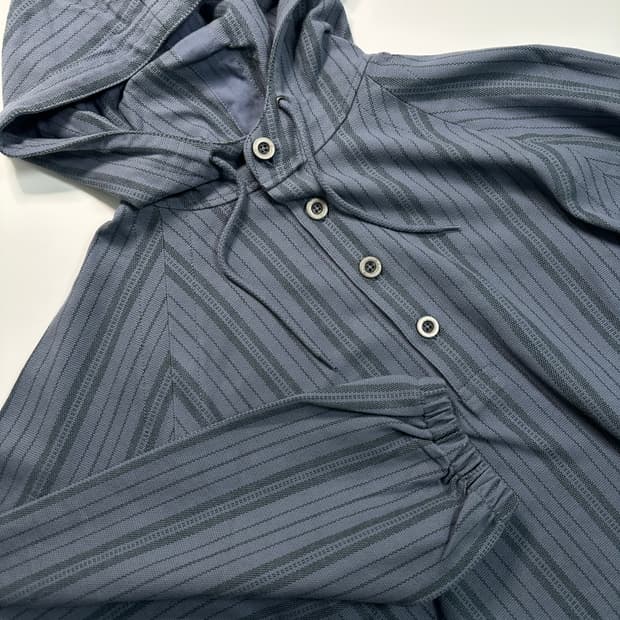 디스이즈네버댓 자가드 후디 퍼플 그레이