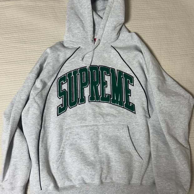 L) 슈프림 박시 파이핑 아크 후드