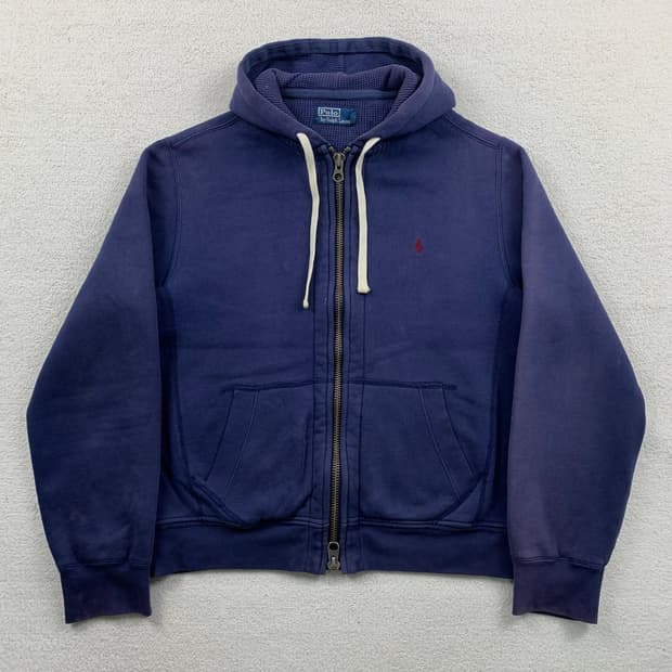 폴로 랄프로렌 포니로고 투웨이 써멀 후드집업 네이비