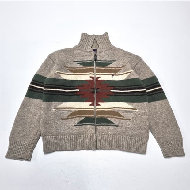 빈티지 OLZEN 나바호 니트 자켓 - 105 (XL)