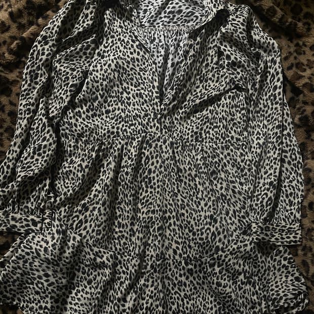 레오파드 호피 원피스