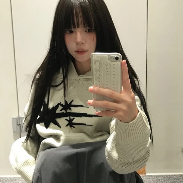 [새제품] 나이스고스트클럽 니트 후드티