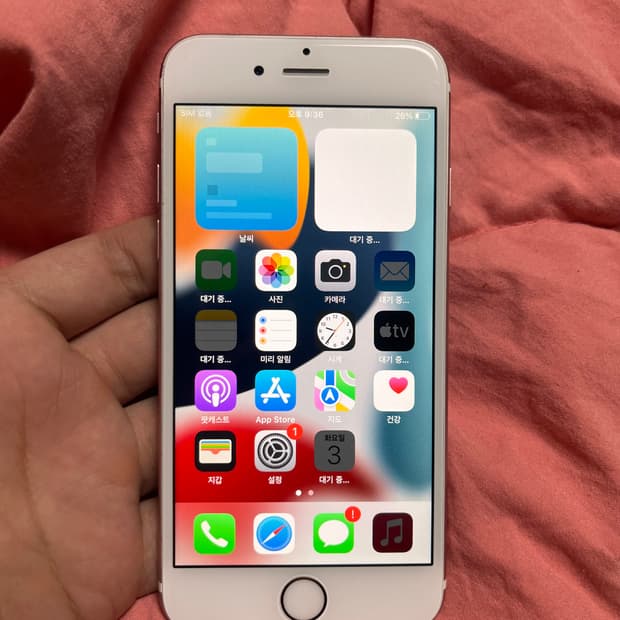 아이폰6s 로즈골드 64GB 카메라무음