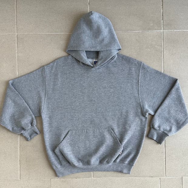 90s 빈티지 러셀 후드 그레이 L