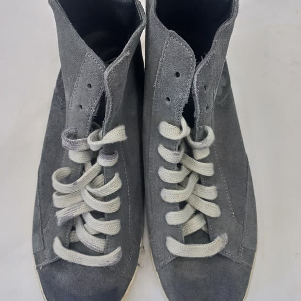 하이드로겐 스컬 로고 스웨이드 하이탑 스니커즈 265mm