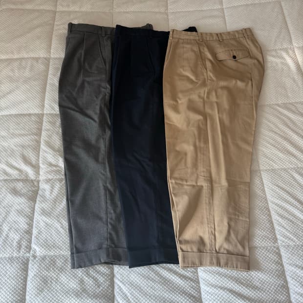 [BIG UNION] 빅유니온 투턱 앵클핏 치노&울 팬츠 (M-L)