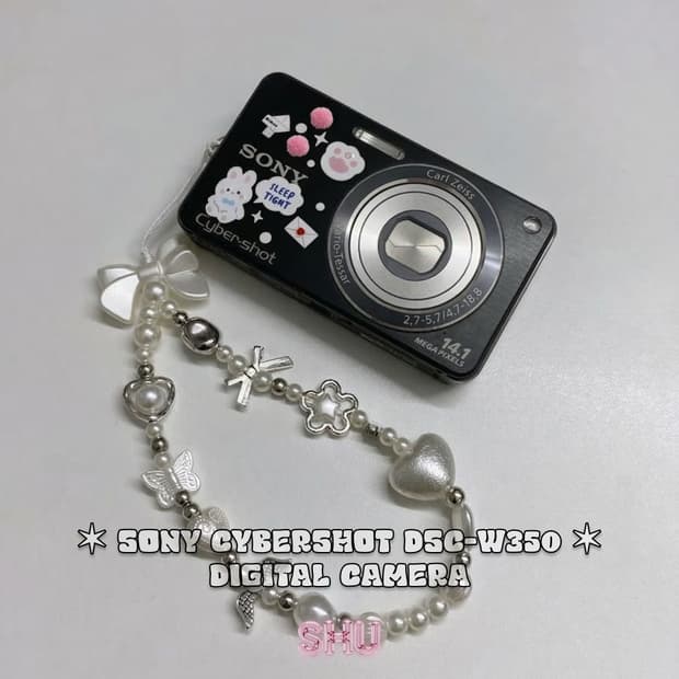 소니 사이버샷 DSC-W350 빈티지 디카 매트블랙 