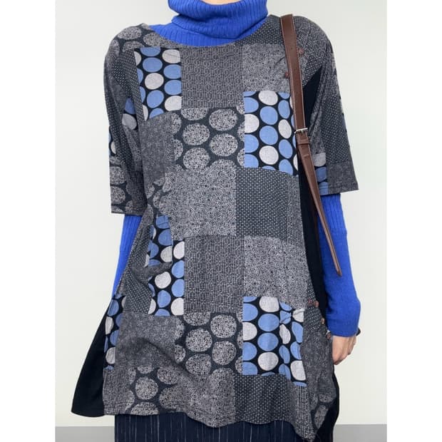 빈티지 에스닉 보헤미안 반팔