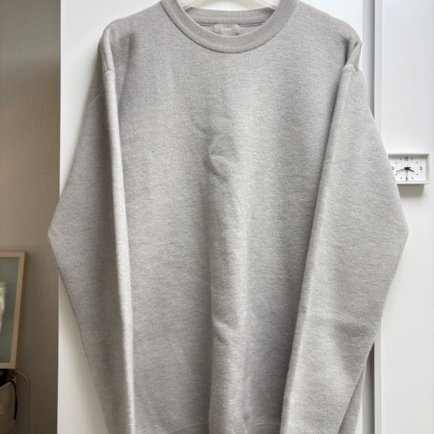 쿠어 그레이 니트 울캐시혼방 니트 L