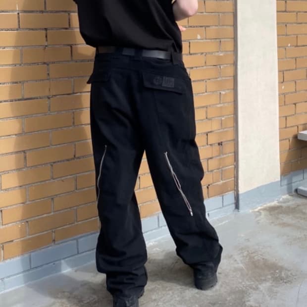 [M]플라스틱프로덕트 지퍼 팬츠 wave zipper