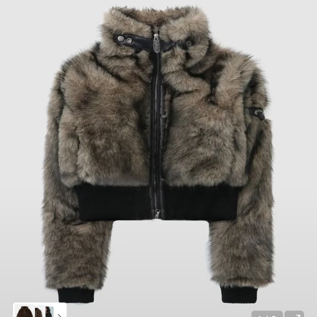 배드블러드 하이넥 퍼자켓 코요테 S